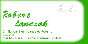 robert lancsak business card